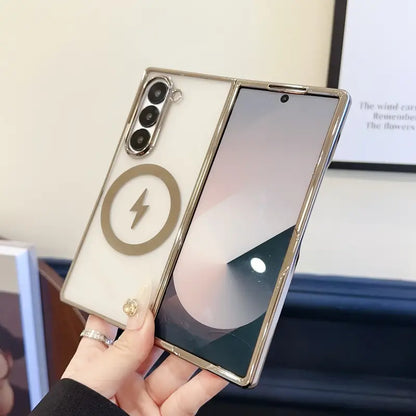 Galaxy Z Fold Series Exquisite Transparent Armor Grip Case