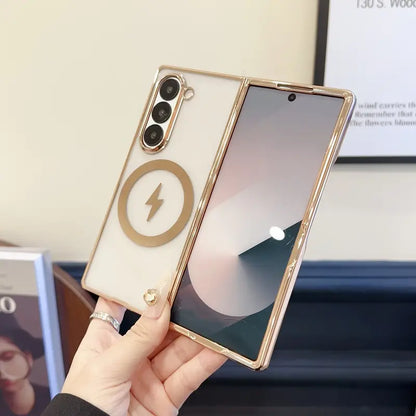 Galaxy Z Fold Series Exquisite Transparent Armor Grip Case