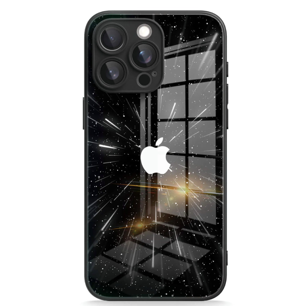 Ethereal Cosmic Portal Glass Case - iPhone