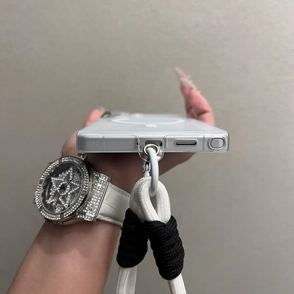 Luxurious Matte Wrist Strap Case - Samsung
