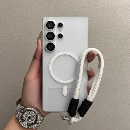 Luxurious Matte Wrist Strap Case - Samsung