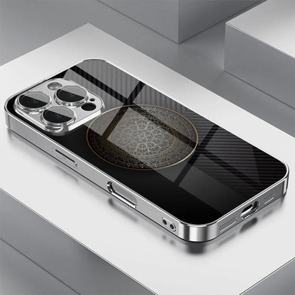 Intricate Mandala Crystal Glass Case - iPhone