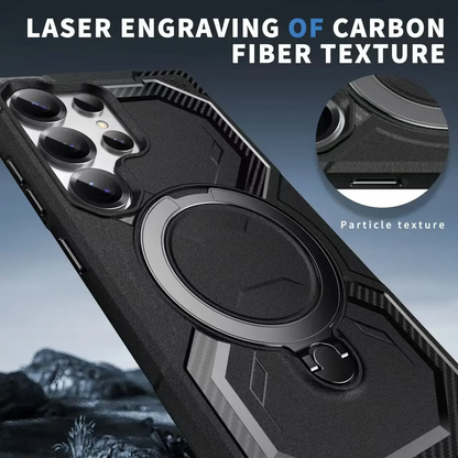 Rotating Bracket Ring Magnetic Protective Case - Samsung
