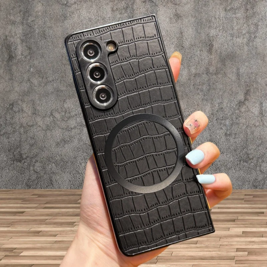 Galaxy Z Fold Series Elegant Croc Texture Armor Case