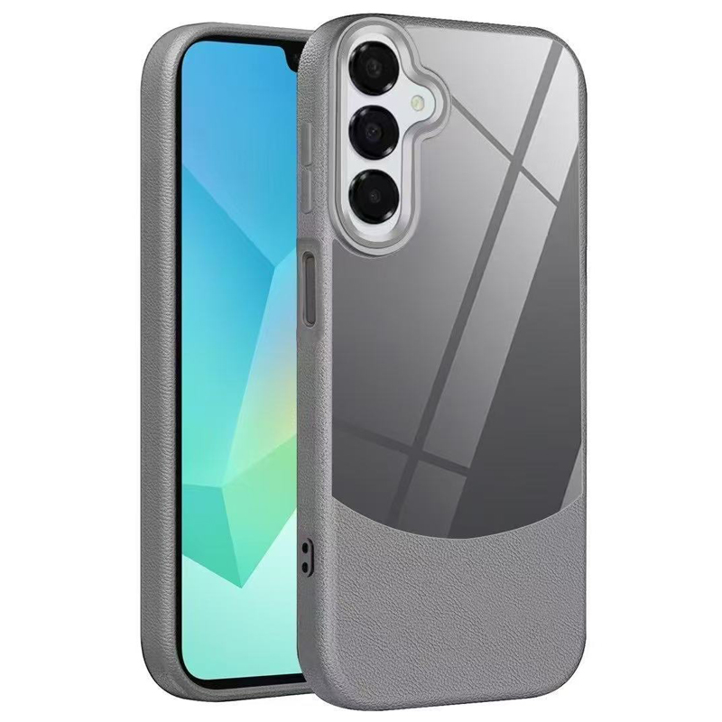 Splicing Leather Texture Clear Acrylic Case - Samsung