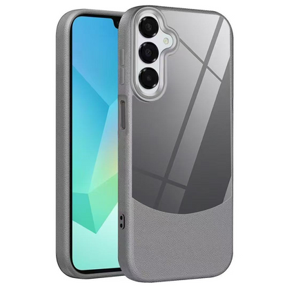 Splicing Leather Texture Clear Acrylic Case - Samsung
