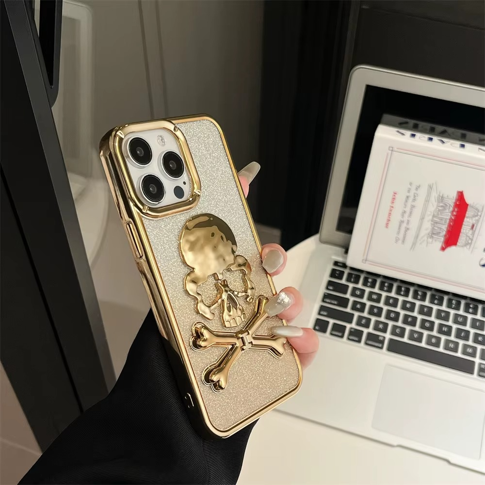 Ghost-face 3D Skull Bracket Case - iPhone
