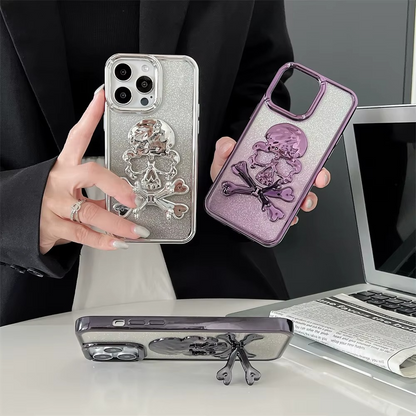 Ghost-face 3D Skull Bracket Case - iPhone