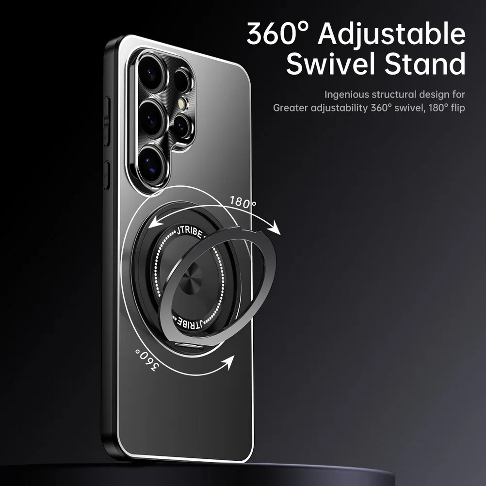 Chic Metal Back Plate Kickstand Case - Samsung