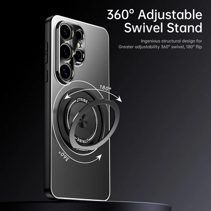 Chic Metal Back Plate Kickstand Case - Samsung