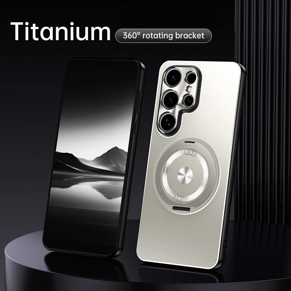 Chic Metal Back Plate Kickstand Case - Samsung