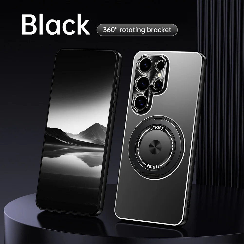Chic Metal Back Plate Kickstand Case - Samsung