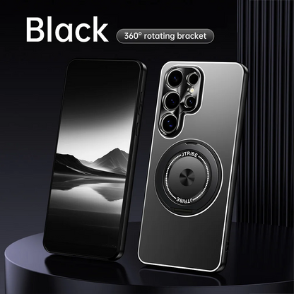 Chic Metal Back Plate Kickstand Case - Samsung