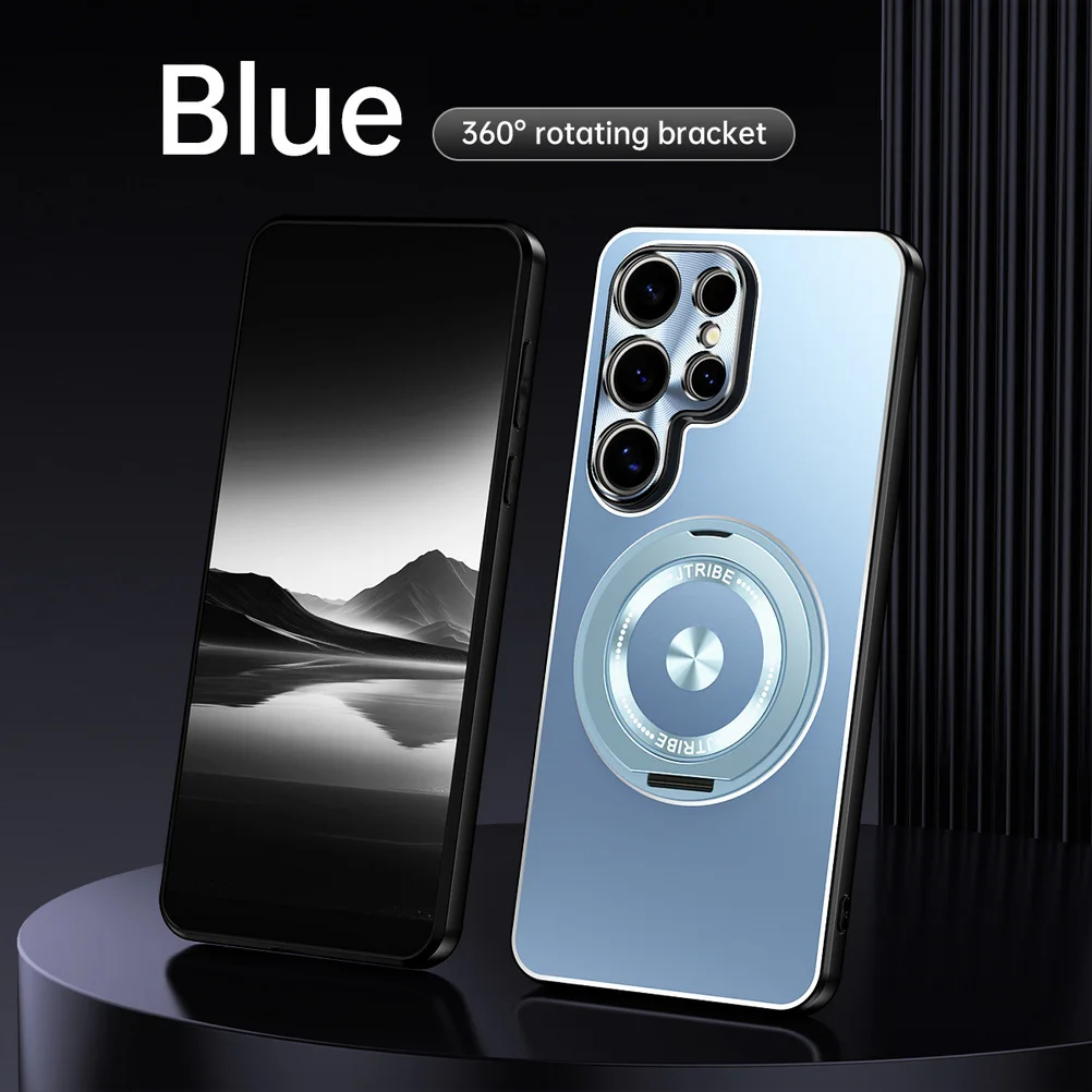 Chic Metal Back Plate Kickstand Case - Samsung