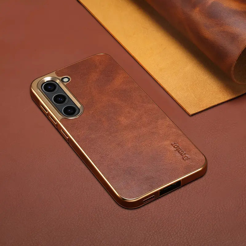 Luxurious Oil-Tanned Leather Case - Samsung