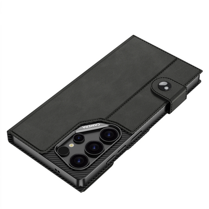 Galaxy S25 Series Business Leather Flip Wallet Case