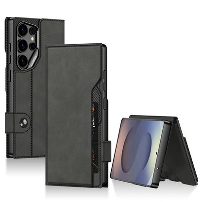 Galaxy S25 Series Business Leather Flip Wallet Case