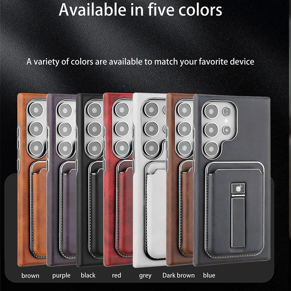 Trendy Magnetic Leather Wallet Case - Samsung