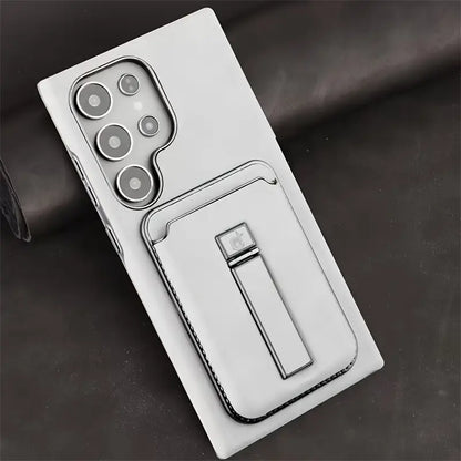 Trendy Magnetic Leather Wallet Case - Samsung