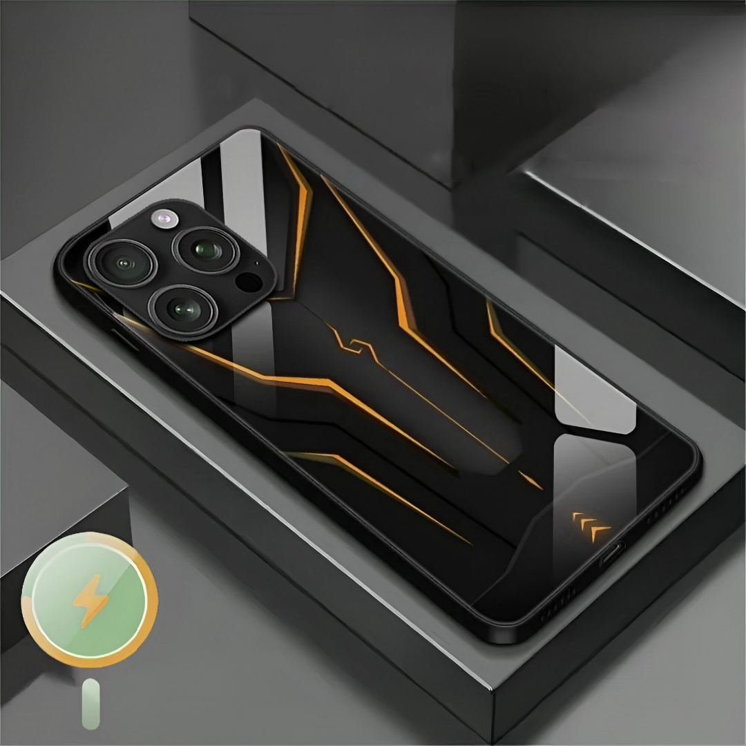 Striking Mecha Glass Case - iPhone