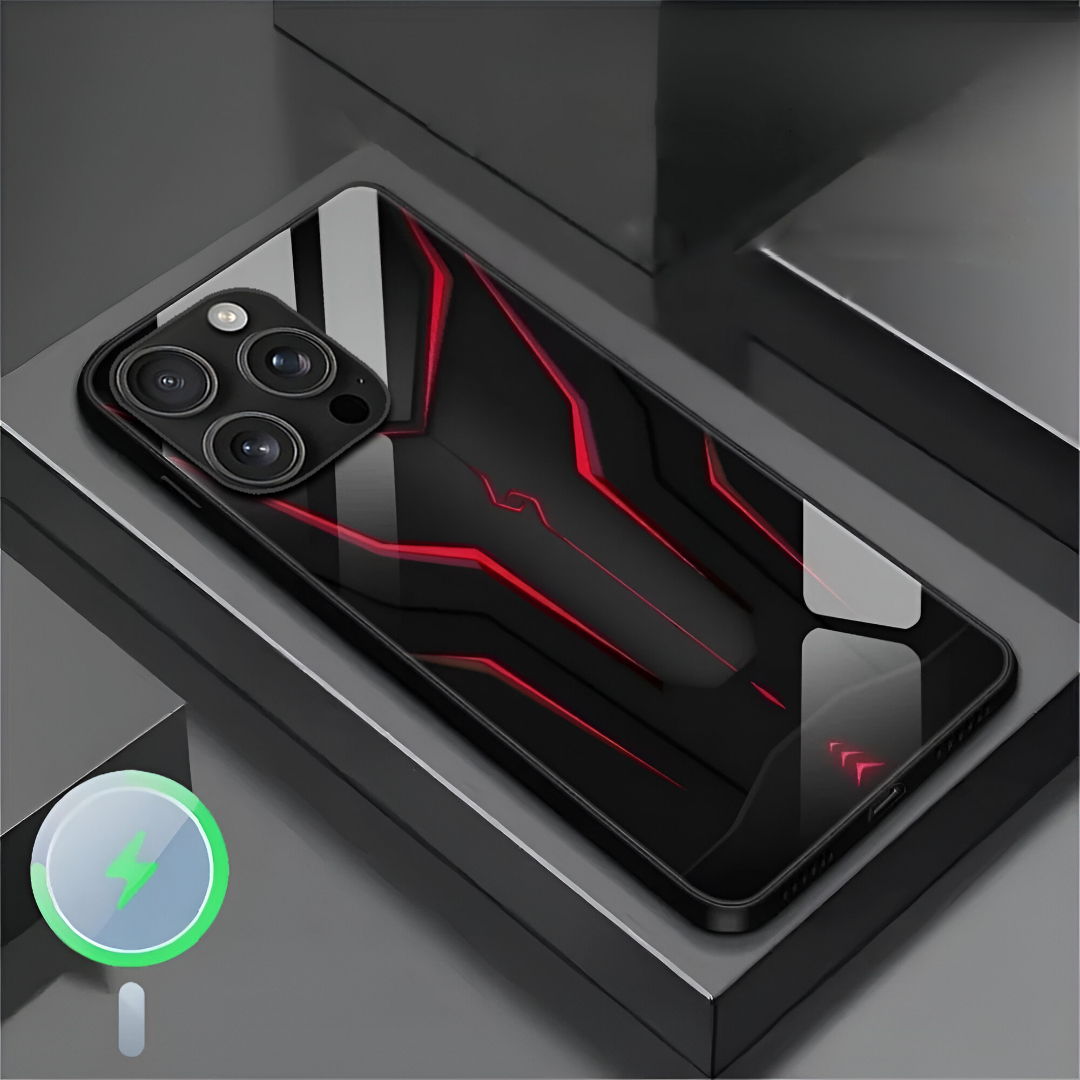 Striking Mecha Glass Case - iPhone