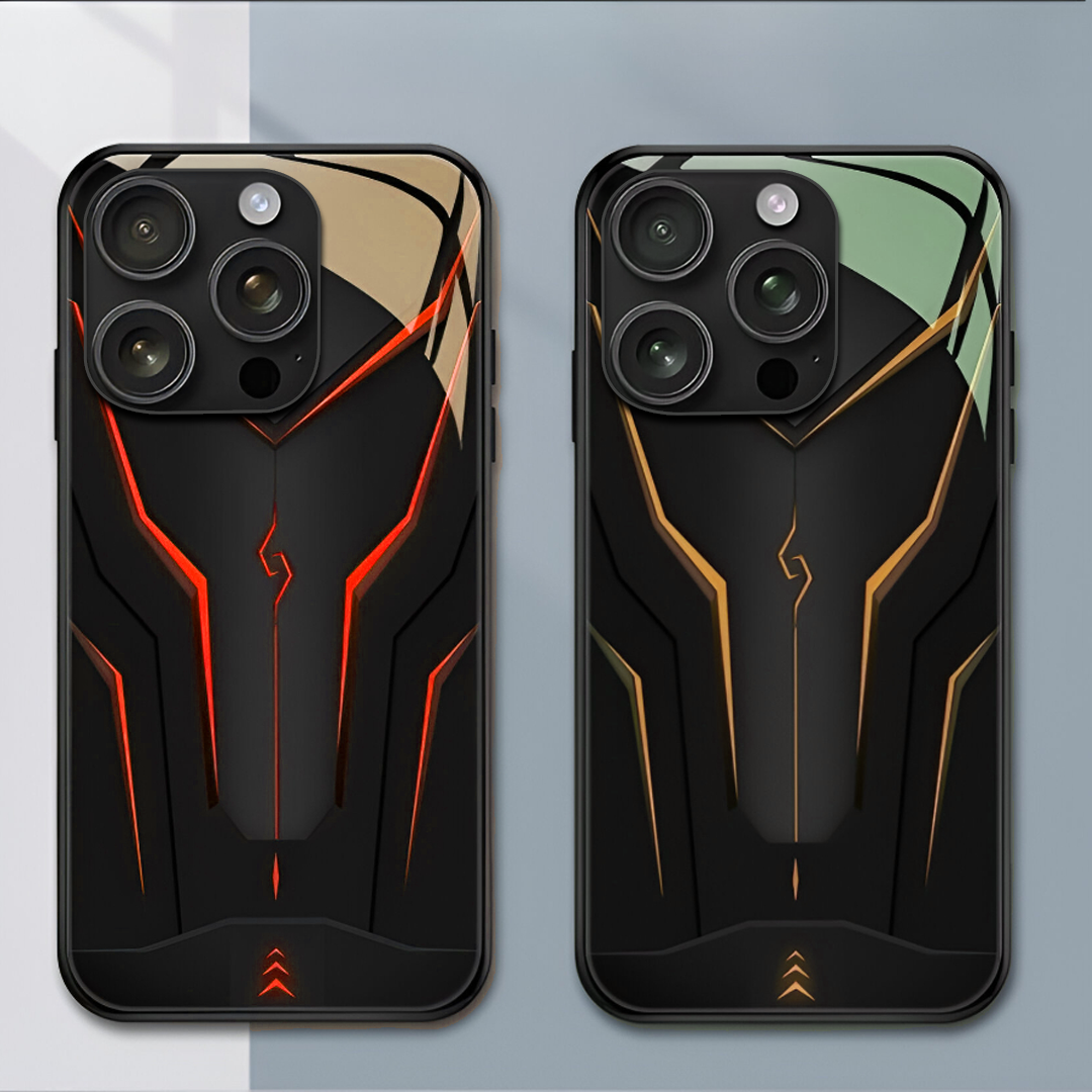 Striking Mecha Glass Case - iPhone