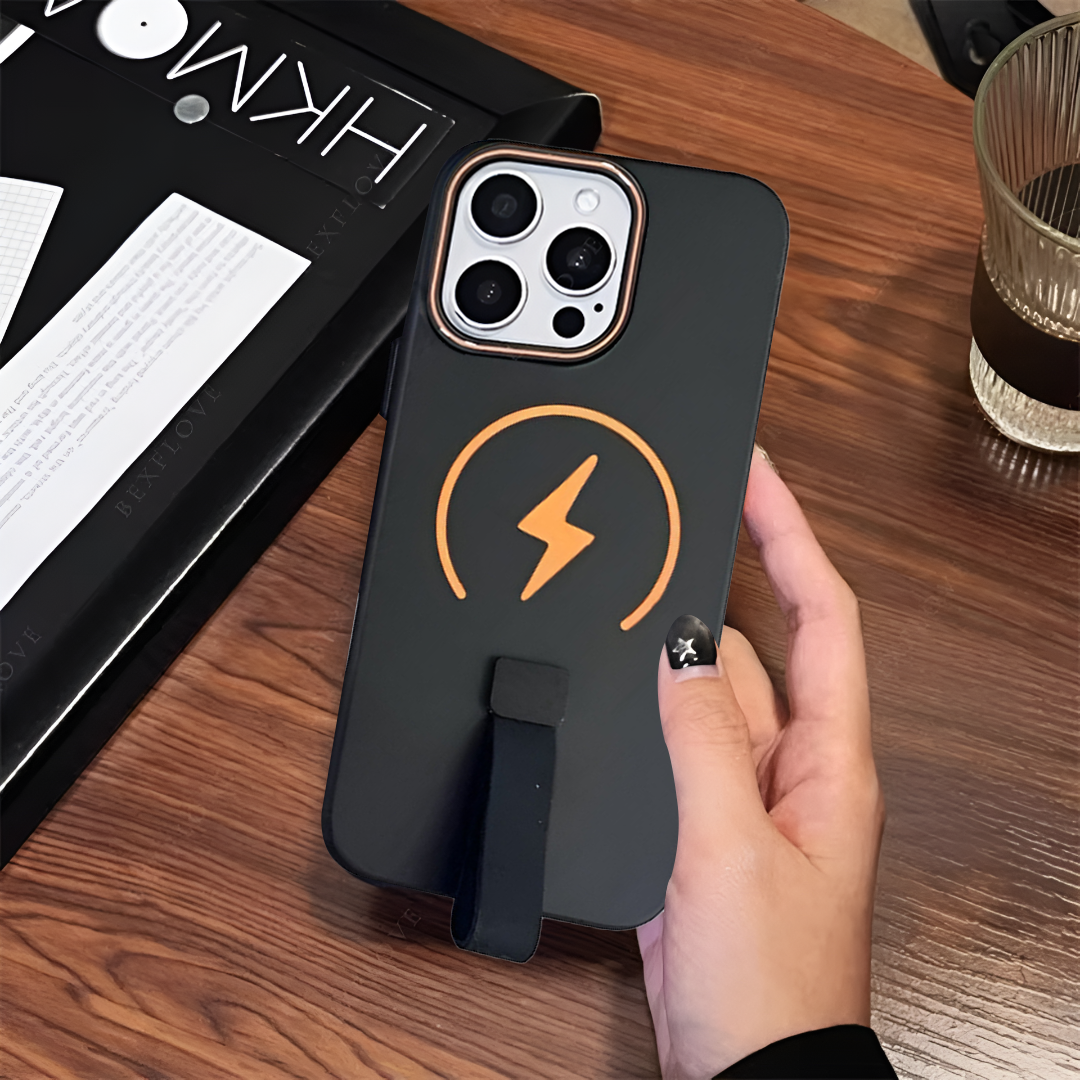 Electrifying Bolt Magnetic Grip Case - iPhone