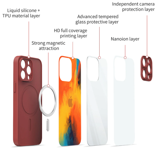 Dusky Swirl MagSafe Glass Case - iPhone