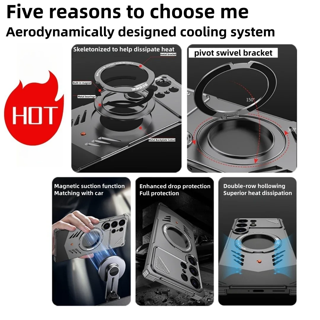 Galaxy Series Fearless Metal Frame Magnetic Shield Case