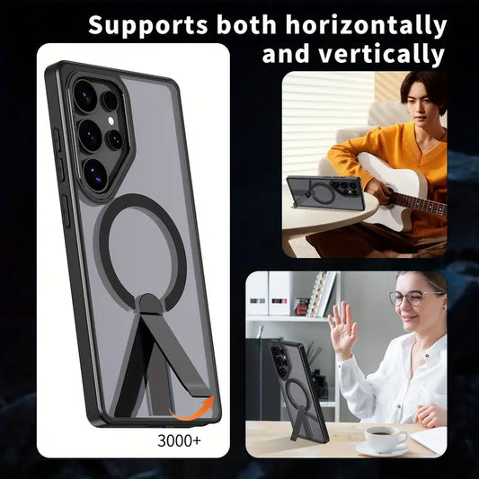 Luminous Magnetic Slim Transparent Holder Case - Samsung