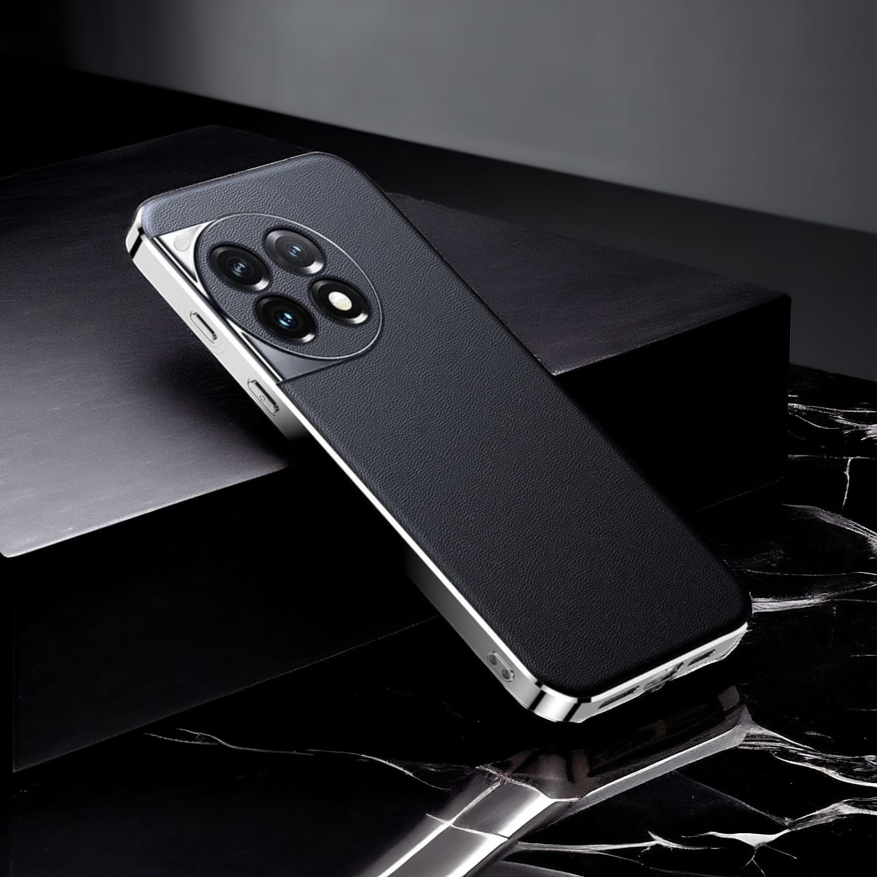Chrome Edge Luxe Leather Case - OnePlus