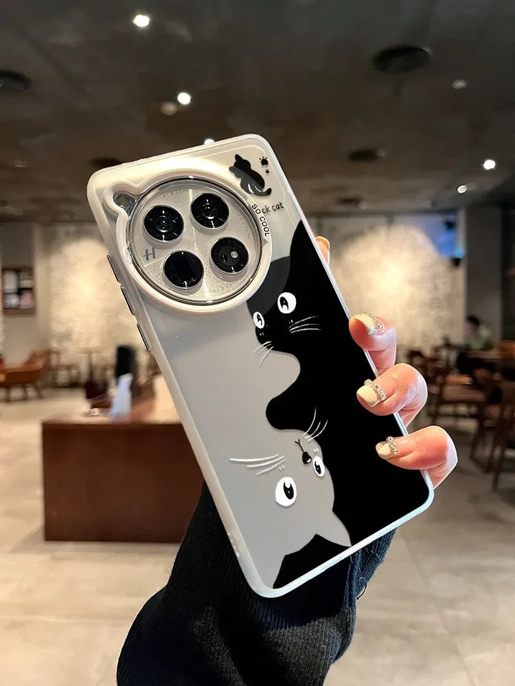 Minimalist Black and White Cat Case - OnePlus