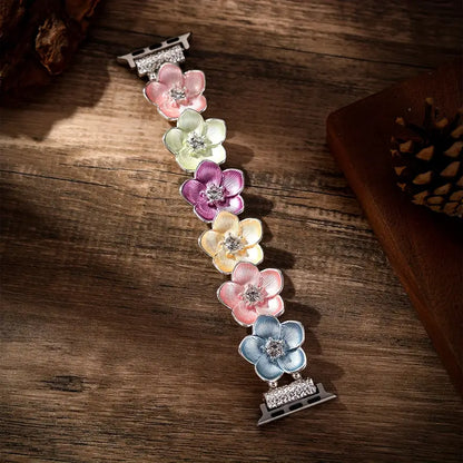 Elegant Flower Bracelet Strap for Apple Watch