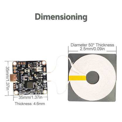 22W Type C Wireless Charging Qi PCBA Circuit Board With Qi-Standard