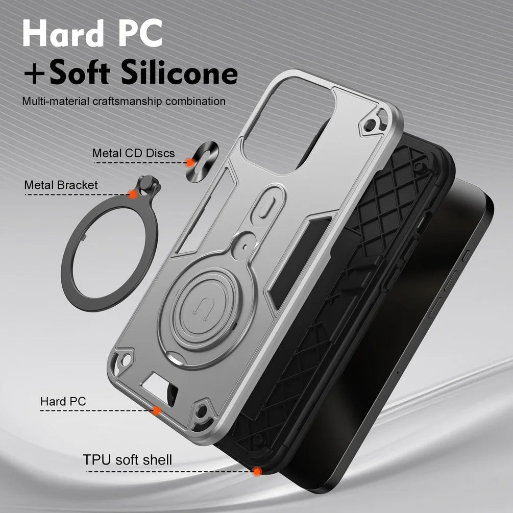 Premium Metal Rotating Bracket Holder Case - Nothing