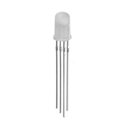 5mm Common Anode RGB LED 4Pin Through Hole White Diffused LED (Pack of 10)