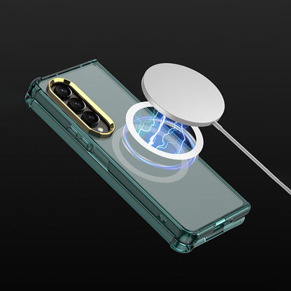 Galaxy Z Fold4 Crystal Magsafe Metal Ring Case