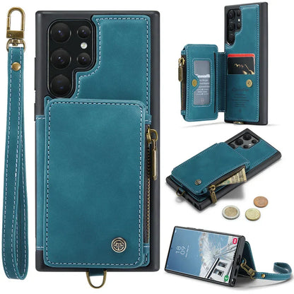 Secure Shield Luxury Zip Flip Phone Case - Samsung