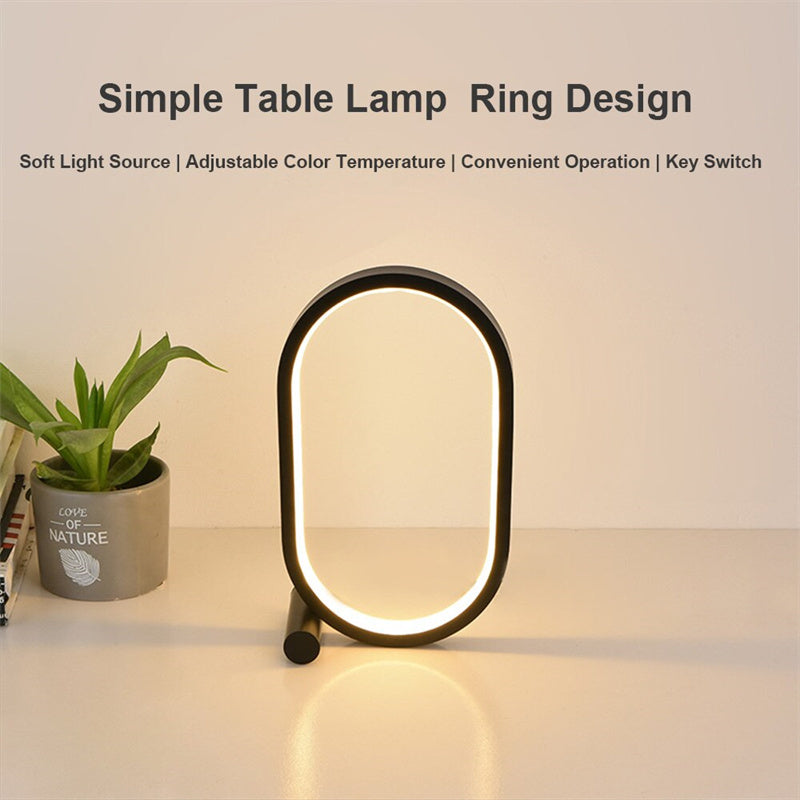 Usb Plug-In Lamp Oval Acrylic Lamp Touch Control Dimmable Modern Simple Creative Night Lamp Bedside Reading Lamp Desk Table Led