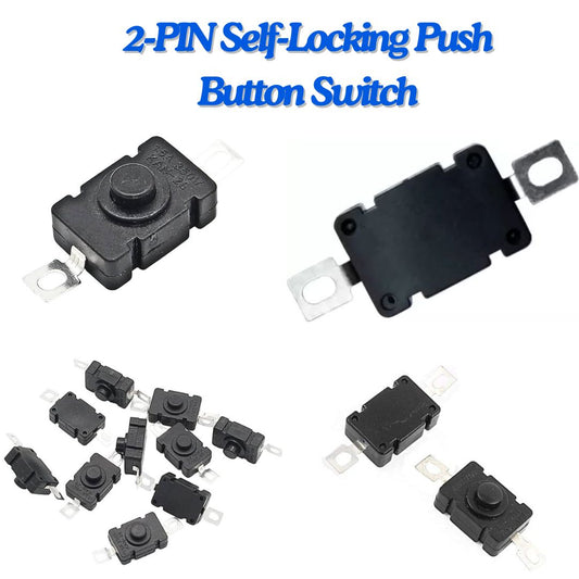 Self-Lock Tactile Push Button On-Off Switch for Flashlight Torch