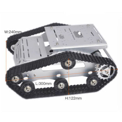 2WD Export Quality tank chassis smart car crawler robot Chassis Silver Color DIY