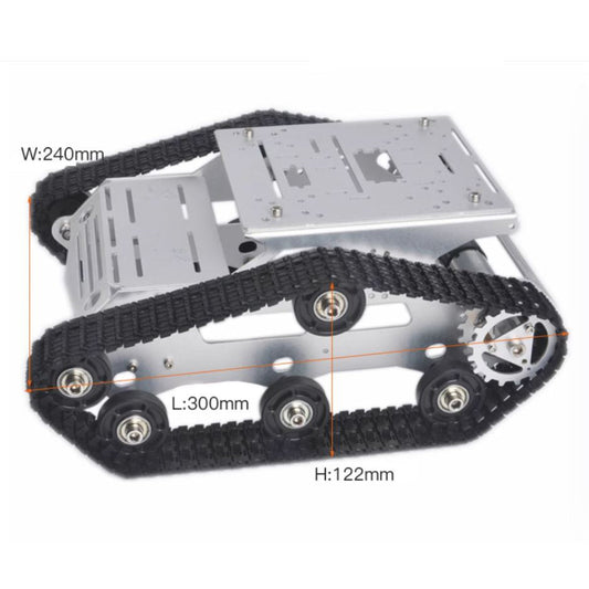 2WD Export Quality tank chassis smart car crawler robot Chassis Silver Color DIY