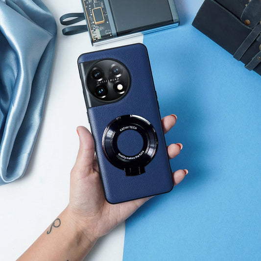 Premium Leather SpinRing Case - OnePlus