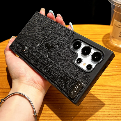 Deer Charm Leather Wristband Shockproof Case -Samsung