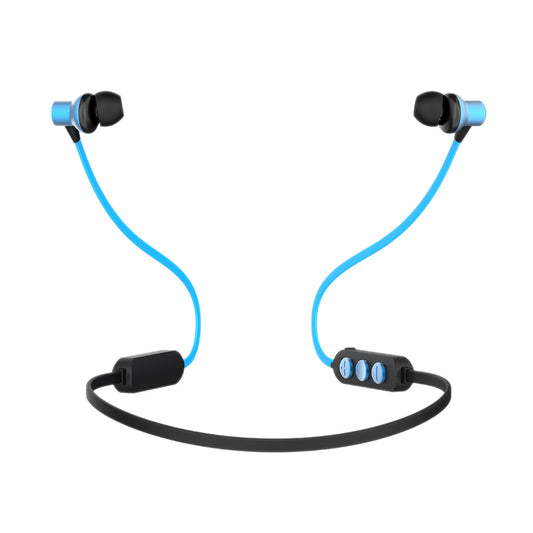 pTron Avento Classic Bluetooth 5.0 Wireless Earphones with Deep Bass & Voice Assistance (Black/Blue)