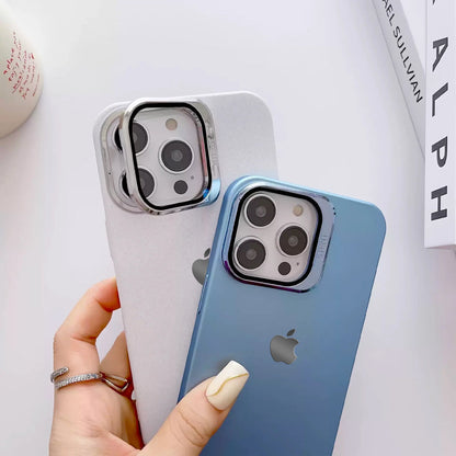 iPhone 13 Series Clear Camera Protector Hidden Stand Logo Case