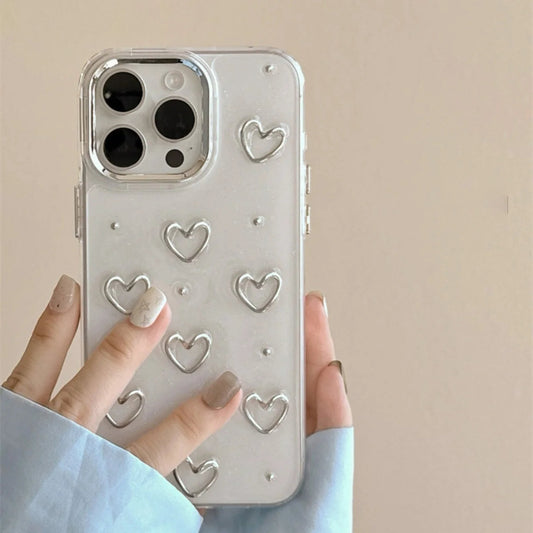 Stylish Clear Heart Design Case