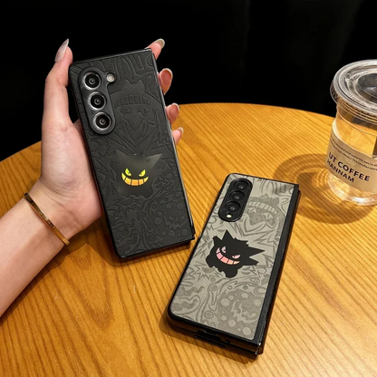 Galaxy Z Fold Series Artistic Anime Leather Emboss Case - Samsung