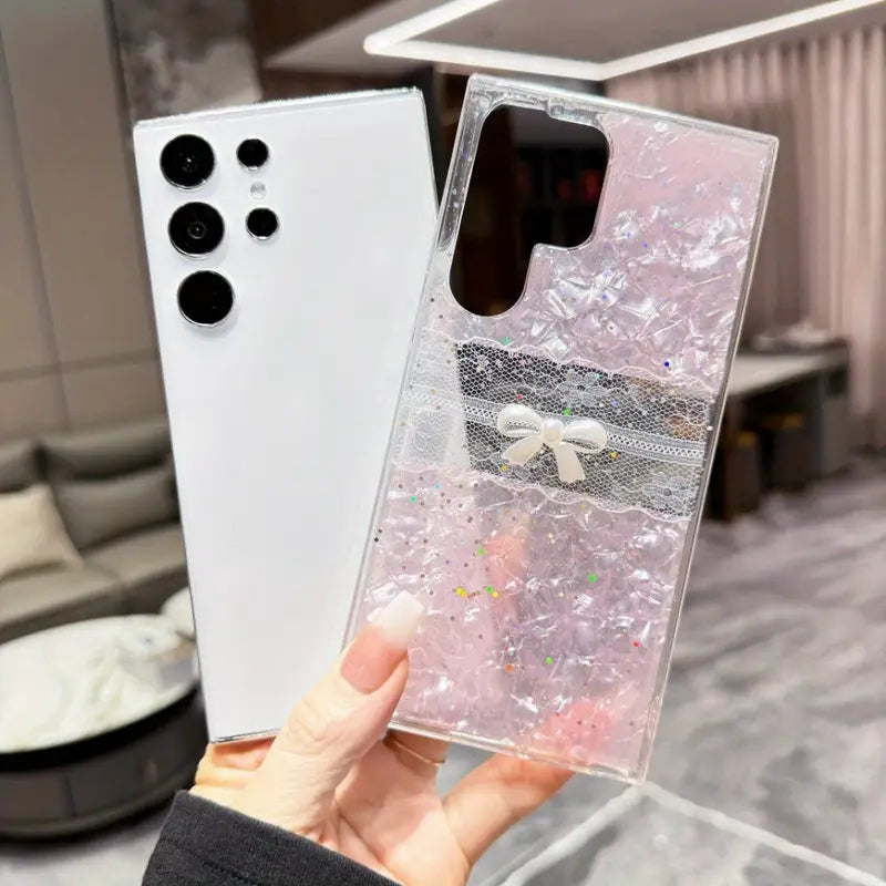 Glamorous Glitter Bowknot Case - Samsung