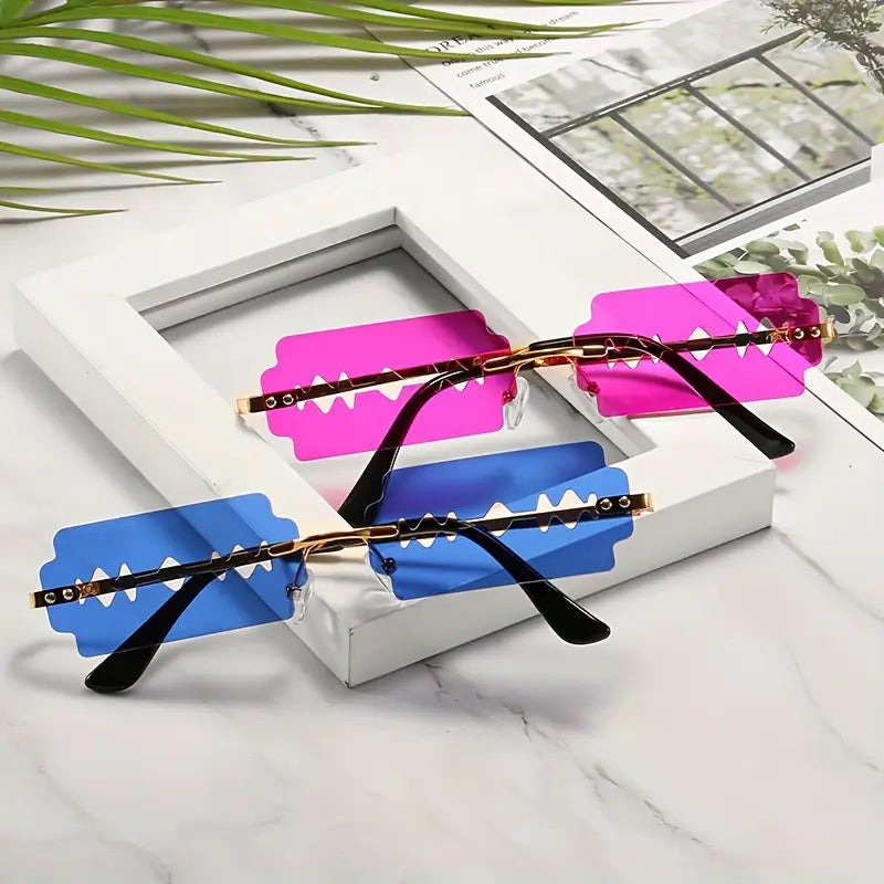 Bold Razor Edge Frameless Sunglasses